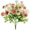 10.5″ Mini Ranunculus Bush Pink Ivory
