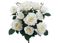 18″ Rose BusH X 10 White