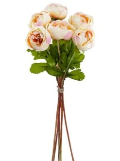 12″ranunculus Bundle X6 Soft Pink