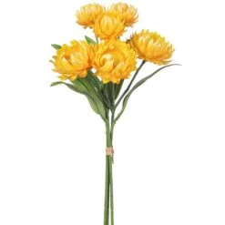 12″ Strawflower Bundle X3 Yellow