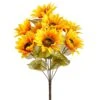 18.5″ Autumn Sunflower Bush X8 Yellow Dark