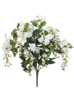 22″ Wisteria Bush X8 White