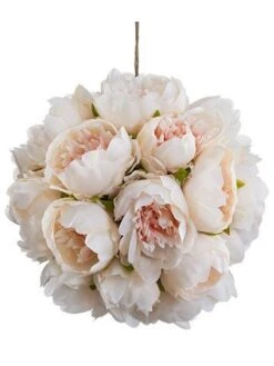 10″ Peony Kissing Ball  Blush