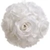 6″ Rose Kissing Ball  White