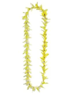 48″ Frangipani Lei White Yellow