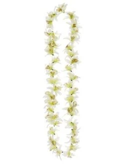 23″ Dendrobium Orchid Necklace Cream