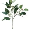 18″ Seeded Eucalyptus Spray  Green Burgundy