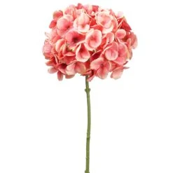 19″ Hydrangea Spray Coral