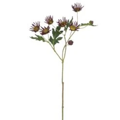 24.5″ Mum Spray With 6Flowers And 2 BudsBurgundy