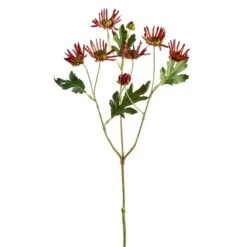 24.5″ Mum Spray With 6Flowers And 2 BudsFlame