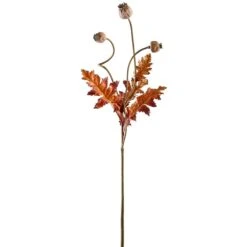 37″ Poppy Pod Spray Two Tone Brown