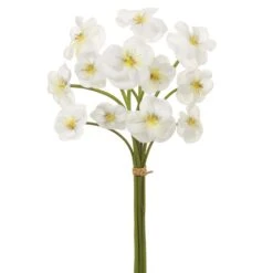 10″ Pansy Bundle X6 White