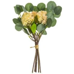 17″ Eucalyptus/Blossom Bundle Pink