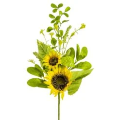 19″ Sunflower/Wildflower Spray Yellow