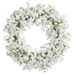 11″ Gypsophila Wreath White