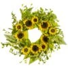 24″ Sunflower/Wildflower Wreath Yellow