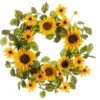 24″ Sunflower/Rudbeckia/ Artichoke Wreath Yellow