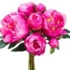 14″ Peony Bouquet Dark Pink