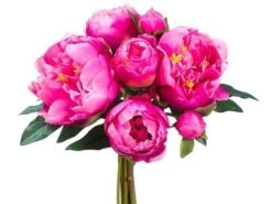 14″ Peony Bouquet Dark Pink