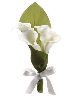 10″ Calla Lily Flower Girl Cone Cream