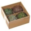 12.2″x12.2″x5.9″ Preserved Leaf Orb (4 Ea/box) Green Brown
