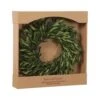 17″ Eucalyptus Leaf Wreath Green