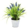 13.5″ Muscari In Tin Pot Two Tone Blue