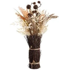 17.5″ Thistle/Grass StandingTwig BasketBrown Beige