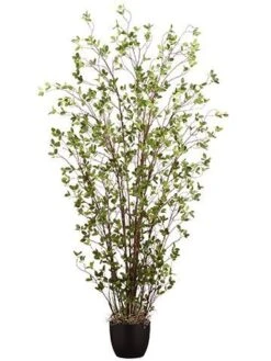 72″ Mini Leaf Plant In Pot Green