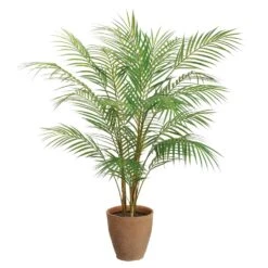 42″ Areca Palm Tree In Clay Pot Green