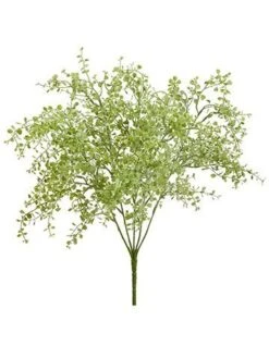 17″ Soft PE Button Fern Bush x5 Green Gray