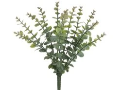 15″ Soft PE Eucalyptus Bush x12 Green