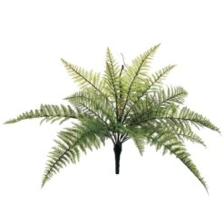 20″ Mountain Fern Bush W/18 Leaves Green