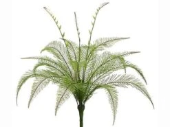 19″ Soft PE Duchess Fern Bush With 15 Leaves Light Green