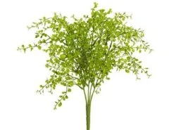 13″ Soft PE Button Fern Bush Green