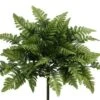 15.5″ Leather Fern Bush X12 with 60 Leaves Dark Green