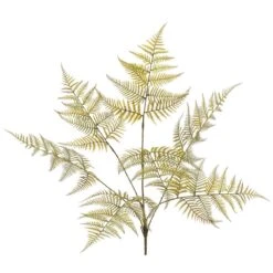 28″ Plastic Fern Bush Green