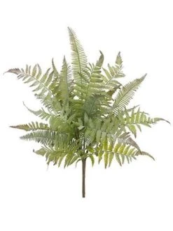 18″ Soft Plastic Mixed Fern Bush Green Gray