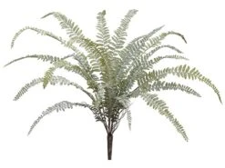 24″ Soft Plastic Woodland Fern Bush Green Gray