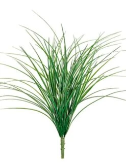 21″ Grass Bush With 84 Leaves Green White