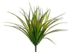 12″ Vanilla Grass Bush W/44 Leaves Green Red