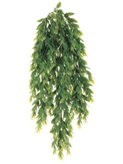 25.5″ Plastic Flaming Grass Hanging Bush Green
