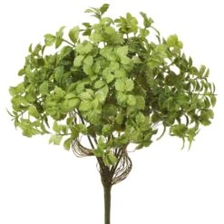 12″ Mini Leaf Bush Green