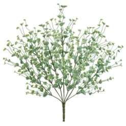 18″ Mini Button Leaf Bush Green Gray