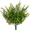 11″ Mini Plastic Eucalyptus Bush With 77 Leaves Green