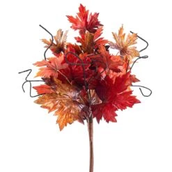 22″ Maple Leaf Bundle Burgundy Green
