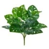 15″ Split Philodendron Leaf Bush Green