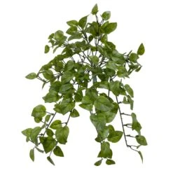 15″ Mini Philodendron Leaf Hanging Bush Green
