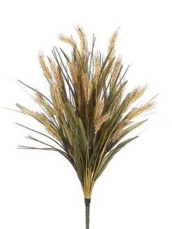 26″ Plastic Wheat Bush X18 Beige Tan