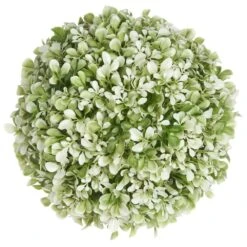 9″ Boxwood Orb Green Cream
